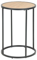 Stolik kawowy Seaford Actona MDF metal dąb naturalny/czarny okrągły 40x40 cm