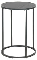 Stolik kawowy Actona Seaford MDF metal czarny okrągły 40 cm