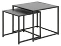Zestaw stolików kawowych Actona Seaford drewniano-metalowy czarny 2 szt.