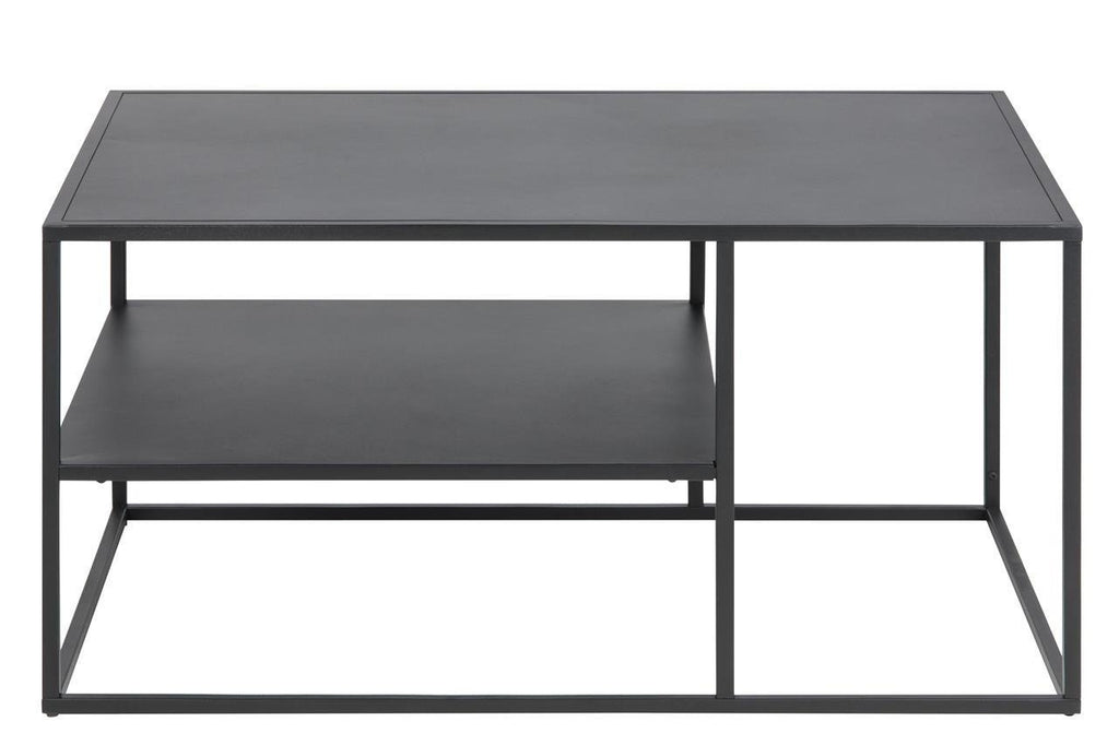 Stolik Newton czarny z półką 90x60 cm