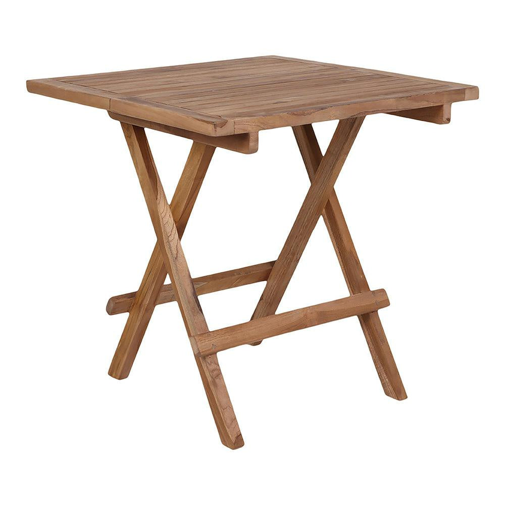 Stolik pomocniczy Bilbao 50x50cm naturalny tekowy
