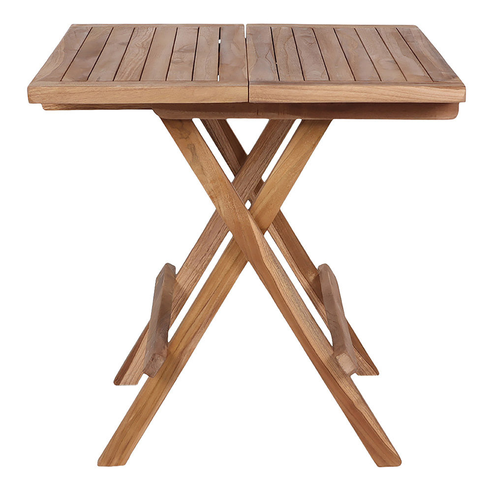 Stolik pomocniczy Bilbao 50x50cm naturalny tekowy