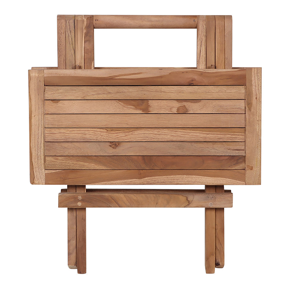 Stolik pomocniczy Bilbao 50x50cm naturalny tekowy