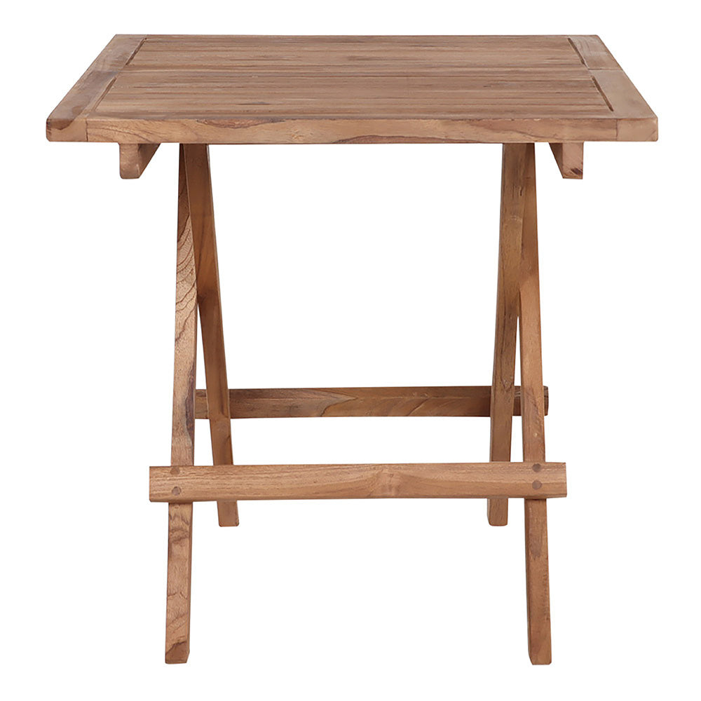 Stolik pomocniczy Bilbao 50x50cm naturalny tekowy