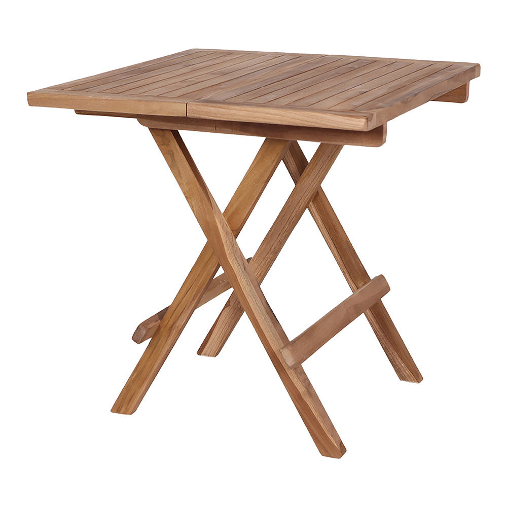 Stolik pomocniczy Bilbao 50x50cm naturalny tekowy