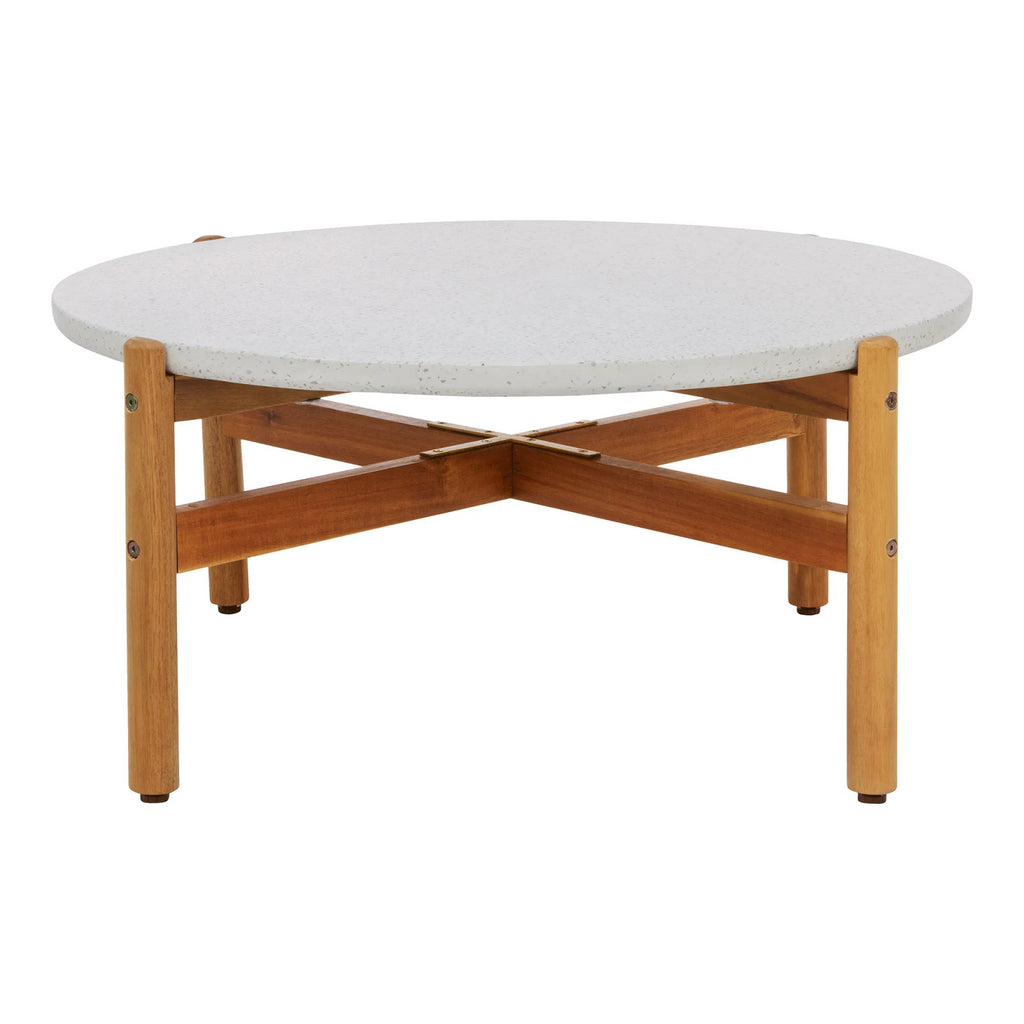 Stolik kawowy Terracina 84,5cm akacja/terrazzo