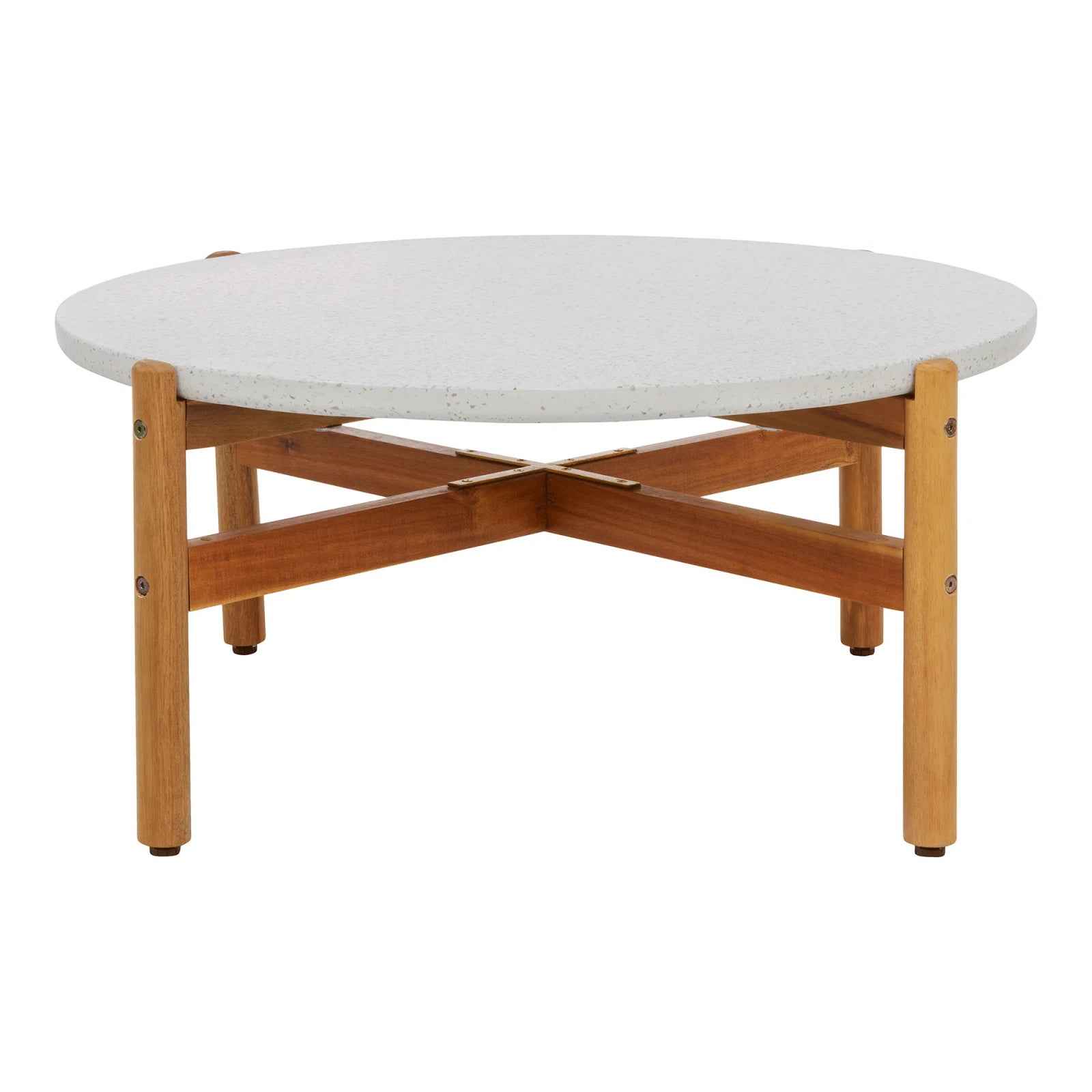 Stolik kawowy Terracina 84,5cm akacja/terrazzo