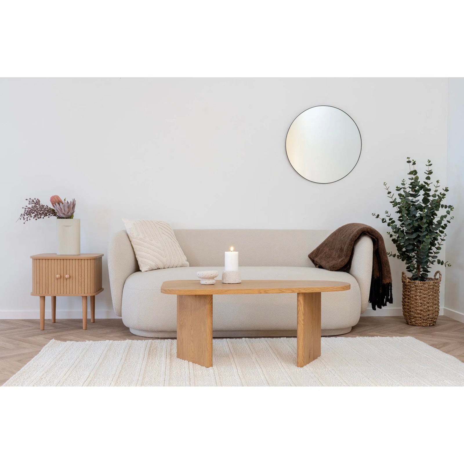 Stolik kawowy Melo 50x100cm naturalny