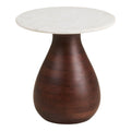 Stolik kawowy Heide drewno mango/marmur 40x41 cm