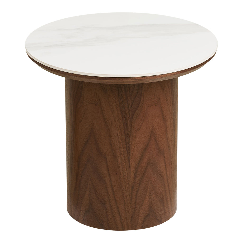 Stolik kawowy Noli blat ceramiczny/fornir jesionowy 40x38 cm
