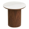 Stolik kawowy Noli blat ceramiczny/fornir jesionowy 40x38 cm