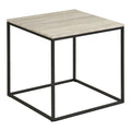 Stolik kawowy Vita imitacja trawertynu, czarna stal 45x45x45 cm