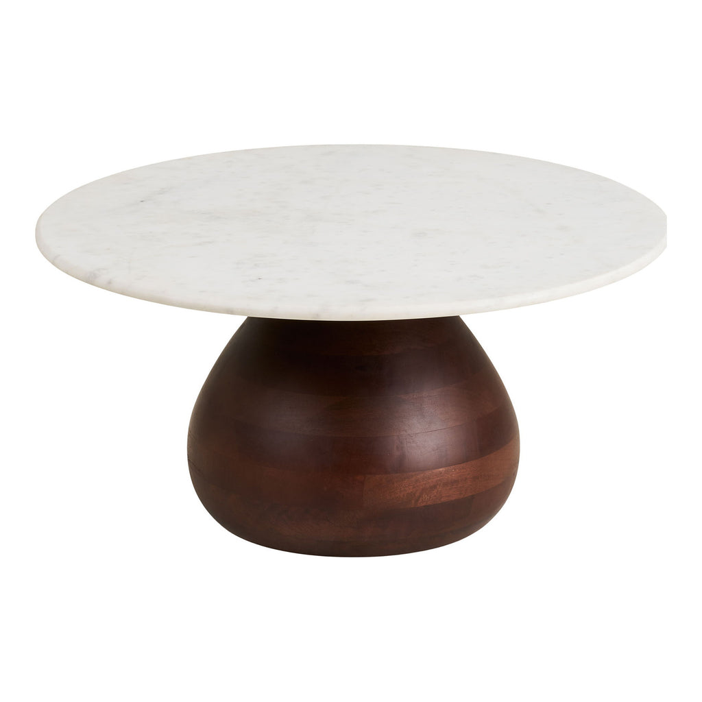Stolik kawowy Heide drewno mango/marmur, 70x35 cm