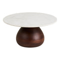 Stolik kawowy Heide drewno mango/marmur, 70x35 cm