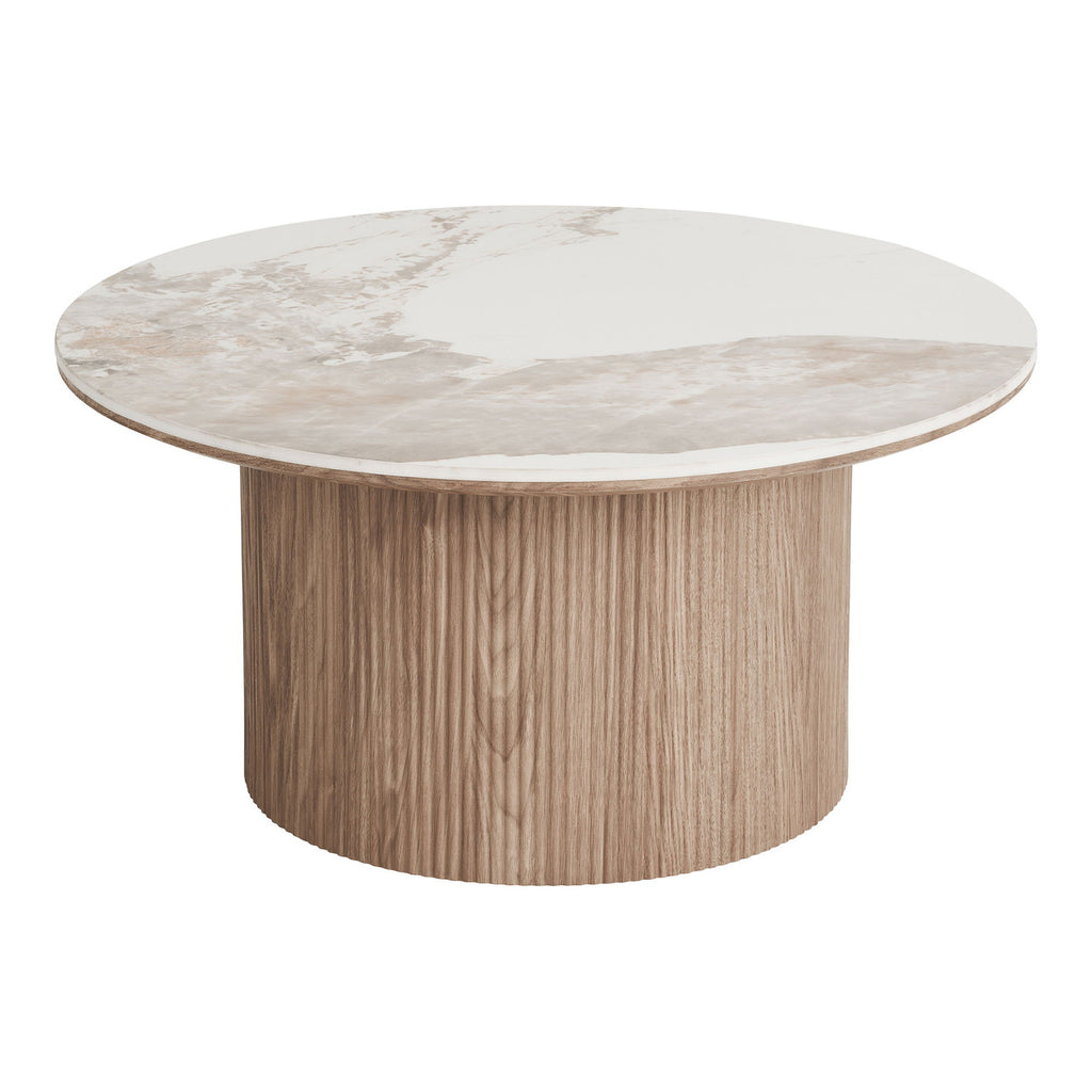 Stolik kawowy Athens ceramiczny Blat, biały/brązowy 80x40 cm