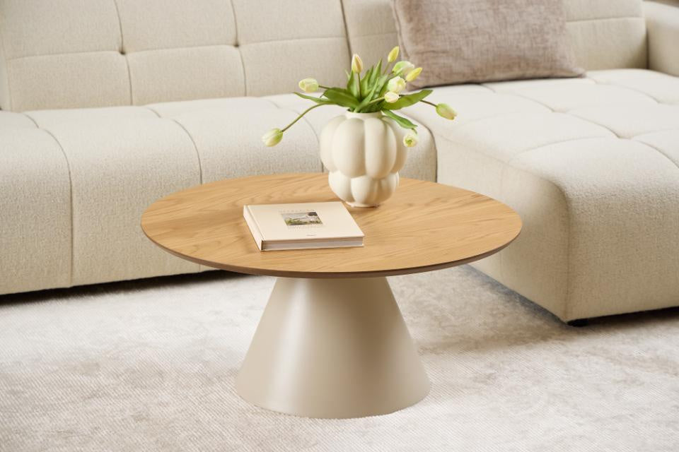 Stolik Soli 85cm dąb/kaszmir