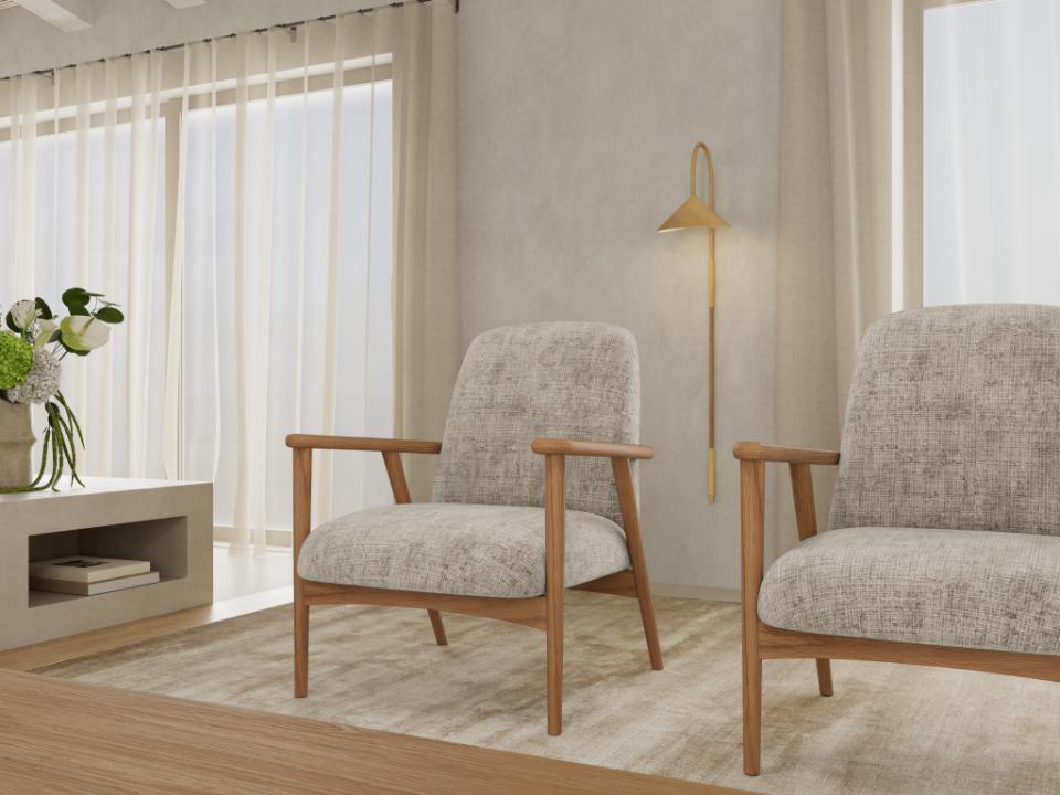 Fotel Auckland beżowy/ dąb Apia 453