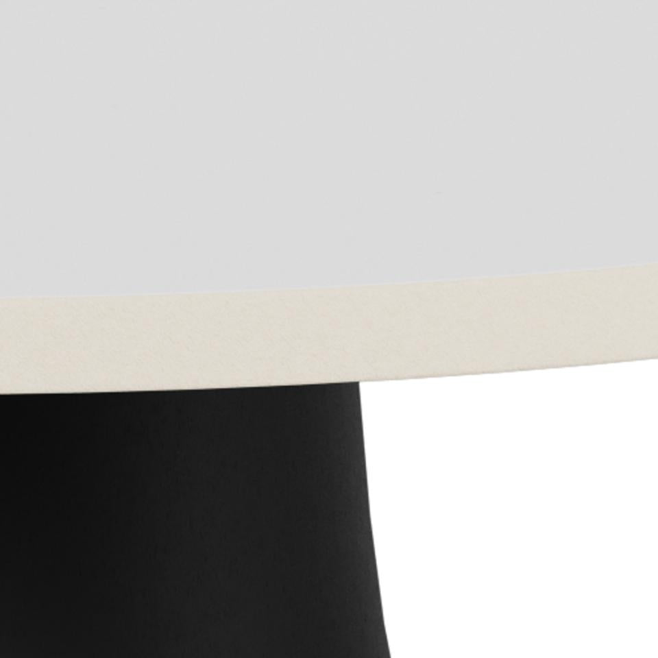 Stolik kawowy Santorini 45cm biały ceramiczny/ czarny