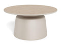 Stolik kawowy Santorini 70cm beżowy ceramiczny