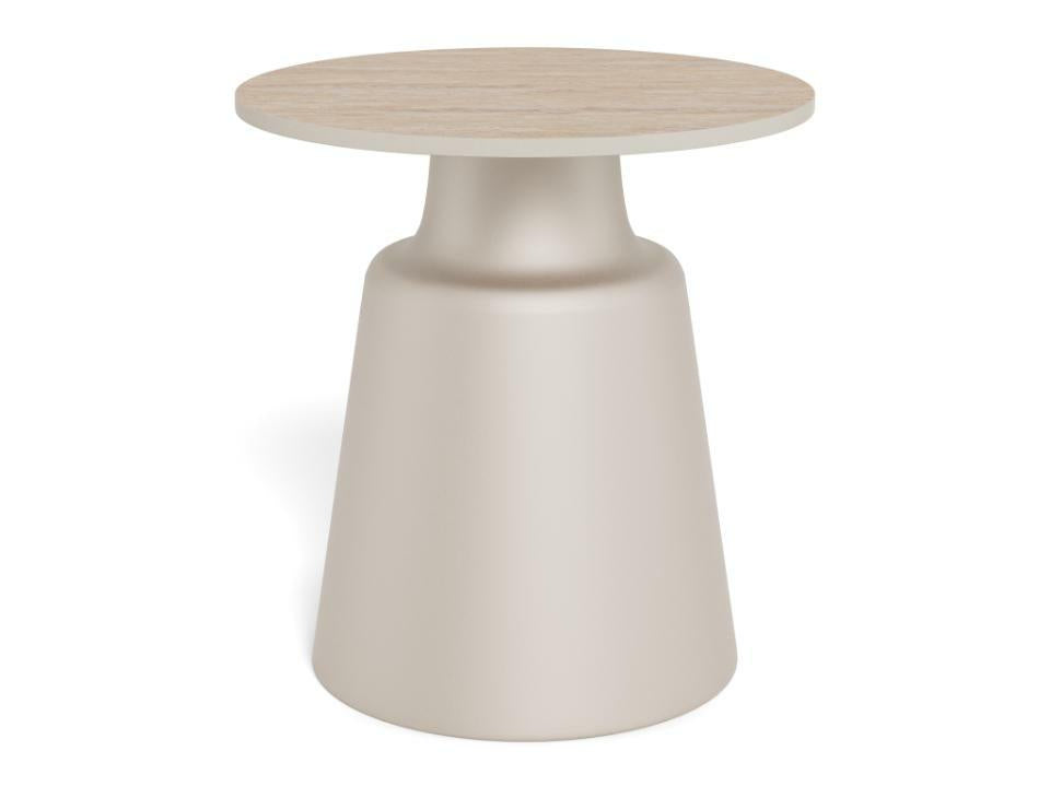 Stolik kawowy Santorini 45cm beżowy ceramiczny
