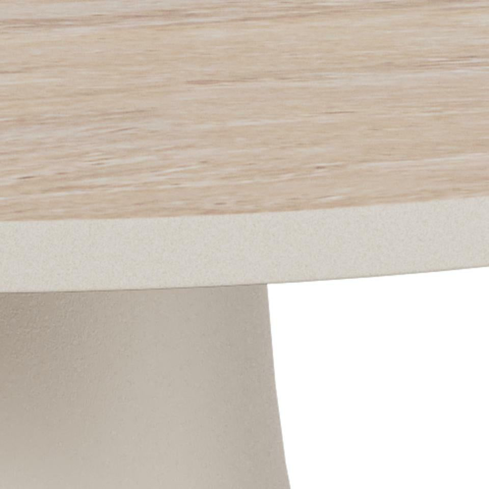 Stolik kawowy Santorini 45cm beżowy ceramiczny