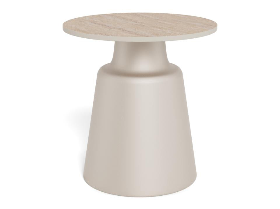 Stolik kawowy Santorini 45cm beżowy ceramiczny