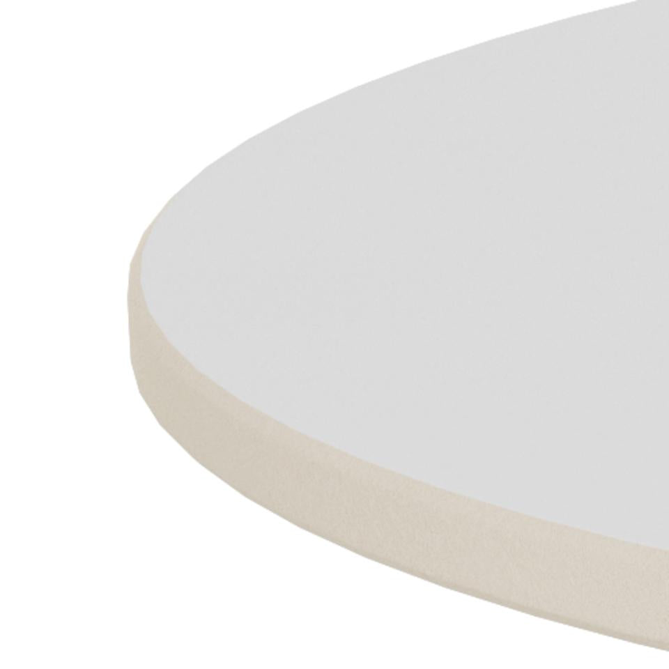 Stolik kawowy Santorini 70cm biały ceramiczny/ czarny
