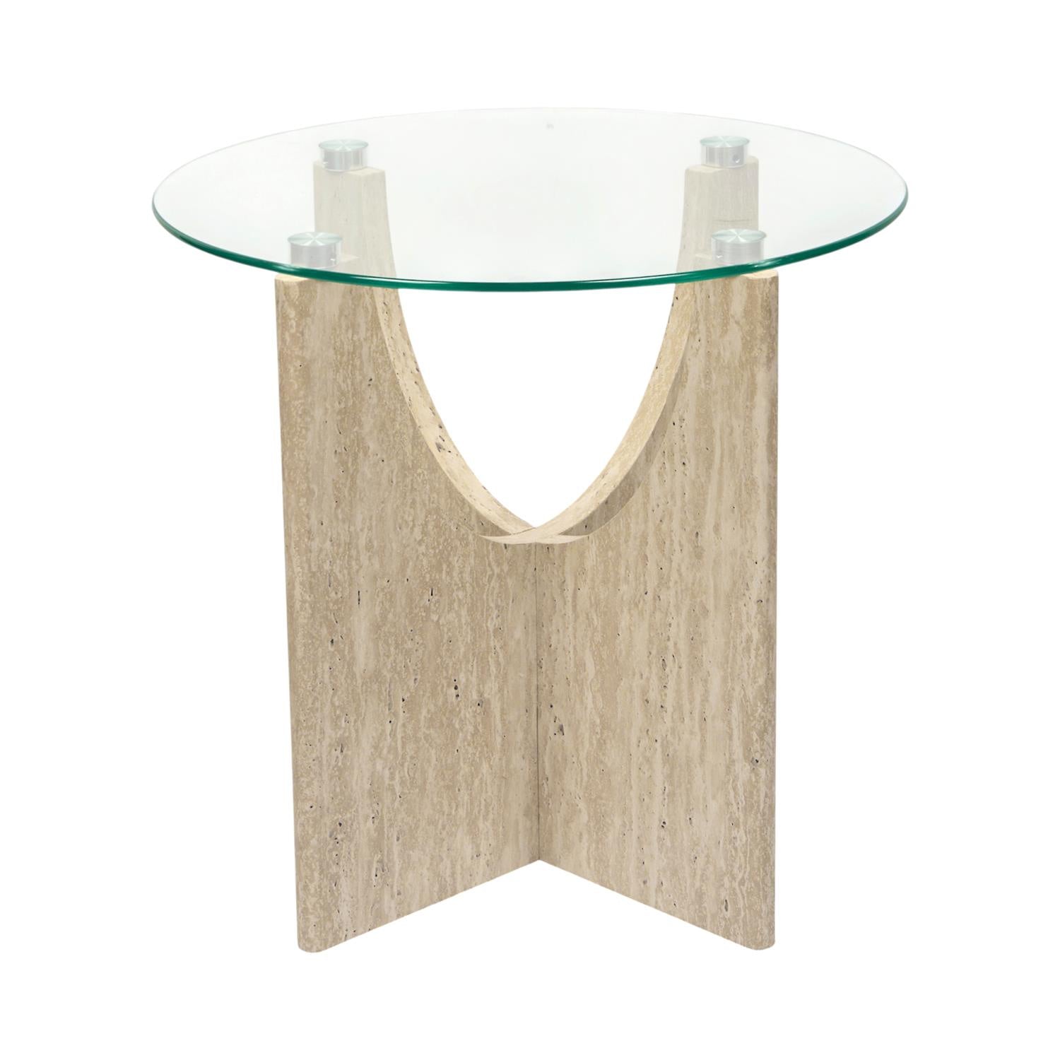 Stolik kawowy Yelo 45cm trawertyn