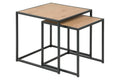 Zestaw stolików kawowych Actona Seaford MDF metal naturalny/czarny 2 szt.